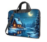 Carry On Backpack Cozy Cabin By The River Under A Moonlit Sky Laptop Bag Laptop Backpack For Men Travel Laptop Backpack(26x36cm)