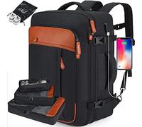 Carry on Backpack, Extra Large 40L Flight Approved Travel Backpack for Men & Women,Expandable Large Suitcase Backpacks With 4 Packing Cubes,Water Resistant Luggage Daypack Business Weekender Bag,Black