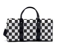 Carry-on Bag - Waterproof Foldable Travel Duffle Bag, Checkerboard Pattern,Fits 15-Inch Laptop, for TravelGymOvernightWeeken TravelHospital