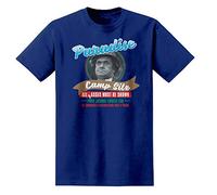 Carry on Camping Paradise Camp Site A Pound Advertising T Shirt Blue Blue XXL