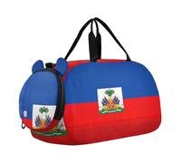 Carry on Duffel Bag Boys Toddler Weekender Bags Girls Tote Duffle Bags Travel Luggage Kids Sports Dinosaur Green Medium Orchid Gradient, Haiti Flag, Classic