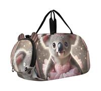 Carry on Duffel for Boys Overnight Weekender Duffel Travel Duffle Bags Girls Tote Dance Duffle Bag Cute Kitten Pink Tutu, Sweet Koala Ballerina Pose, Classic
