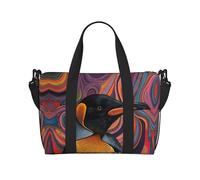 Carry On Duffle Bags Overnight Weekender Bags for Women, Abstract Pattern Penguin Personal Item Travel Bag, Travel Essentials Sport Gym Bag for Men Women