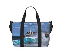 Carry On Duffle Bags Overnight Weekender Bags for Women, Lighthouse in Havana Personal Item Travel Bag, Travel Essentials Sport Gym Bag for Men Women
