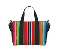 Carry On Duffle Bags Overnight Weekender Bags for Women, Mexican Serape Blanket Stripes Personal Item Travel Bag, Travel Essentials Sport Gym Bag for Men Women