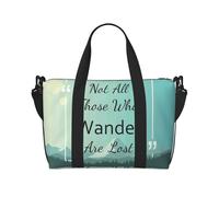 Carry On Duffle Bags Overnight Weekender Bags for Women, Not All Those Who Wander Are Lost1 Personal Item Travel Bag, Travel Essentials Sport Gym Bag for Men Women