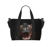 Carry On Duffle Bags Overnight Weekender Bags for Women, Playful Baby Hippo Splash Personal Item Travel Bag, Travel Essentials Sport Gym Bag for Men Women