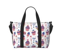 Carry On Duffle Bags Overnight Weekender Bags for Women, Stars and Stripes Ice Cream Print Personal Item Travel Bag, Travel Essentials Sport Gym Bag for Men Women