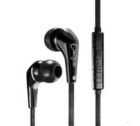Carry-on EB50 Wired Earphones, In-Ear Wired Headphones with Microphone, 3.5mm Jack, Tangle-Free, Carry Case, for Ipad, Computer, Laptop, Tablet, Phone, Gaming - Black
