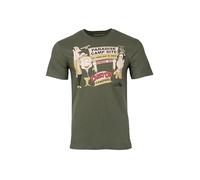 Carry On Film Memorabilia Camping Paradise Camp Site Official T Shirt Green Sid James Kenneth Williams (UK, Alpha, L, Regular, Regular, Green)