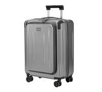 Carry On Luggage, 20 Inch Top Opening Aluminum Frame Lightweight Airline Approved ABS+PC Hard Shell Suitcases with Silent Wheels, TSA Lock, Front Pocket & Wet-dry Separated Six-piece Set(Dark Grey),