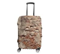 Carry on Luggage Cover Ancient Worn Brick Wall Suitcase Covers for Luggages Tsa Approved Travel Luggage Sleeve Protector Elastic Suitcase Protector Anti-Scratch Washable Fits 19-30 Inch Case -, White