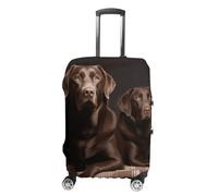 Carry on Luggage Cover Brown Labrador Retriever Suitcase Covers for Luggages Tsa Approved Travel Luggage Sleeve Protector Elastic Suitcase Protector Anti-Scratch Washable Fits 19-30 Inch Case -M