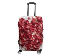 Carry on Luggage Cover Petals Form Heart Shape Suitcase Covers for Luggages Tsa Approved Travel Luggage Sleeve Protector Elastic Suitcase Protector Anti-Scratch Washable Fits 19-30 Inch Case -, White