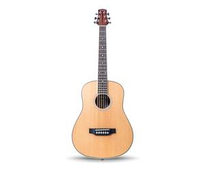 Carry-on Mini Acoustic Guitar, 3/4 Size, Travel, Education, Steel String, Natural