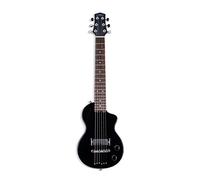 Carry-on Mini Electric Guitar - Short Scale Travel Guitar for Kids & Beginners, Compact Lightweight Poplar Body, Mini Humbucker Pickup, Jet Black
