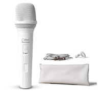 Carry-on Performer Dynamic Microphone Professional Vocal Dynamic Cardioid Handheld Microphone With ON/OFF Switch INC: 3M XLR to Jack Cable, Mic Clip, Soft Carry Case - White
