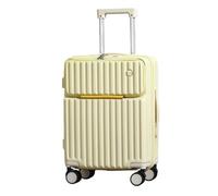 Carry on Suitcase 20 Inch ABS PC Hardshell Spinner Luggage with TSA Lock Laptop Compartment 4 Wheels Lightweight Cabin Approved Hand Luggage (Yellow,28-inch)