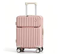 Carry on Suitcase 20 Inch ABS PC Hardshell Spinner Luggage with TSA Lock Laptop Compartment 4 Wheels Lightweight Cabin Approved Hand Luggage (Pink,28-inch)
