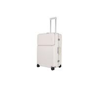 Carry-On Suitcase 20' - Lightweight Zipperless Cabin Luggage with TSA Lock, USB Port, Cup Holder & Silent Spinner Wheels - Premium Polycarbonate Hard JLY Dark Blue Small