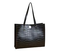 Carry on Tote Artificial Leather Solid Color Stone Pattern Phone Bag Shoulder Bag Hand Bag Blank Tote Bags for Vinyl Projects (Black, One Size)