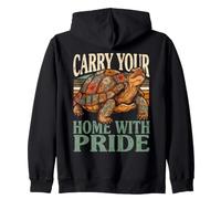 Carry Our Home With Pride Turtle Tortoise Zip Hoodie