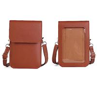Carry pouch with a transparent window and pocket for Freestyle Libre 2 / Libre 3 / Libre 14 day (All Models), Brown