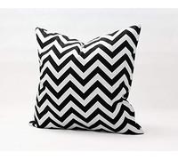 Carry stone Home Decorative 16 '18' 20 'Cushion Cover Black White Zig-Zag Printed Cushion Cover Handmade 20 x 20