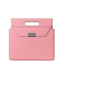 Carry-style Laptop Sleeve Multifunction Carrying Pouch with Stand Leather Suitable For Apple Macbook Air/Pro 13 14 15 16(Pink,14Inch)