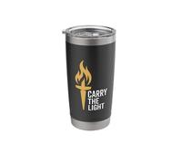 Carry The Light Christian Faith Torch Scripture Message Stainless Steel Insulated Tumbler