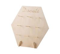 Carry Yourself From Wooden Donut Stand - 9 Holes Donut Display Rack | Rustic Donut Stand Wall for Wedding, Birthday, Baby Shower, Party Dessert Table Decor, Exhibition