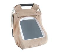 Carrying Basket Guard with Breathable Window, Light Brown | Comfortable Windproof Windshield Sleeve for Infants Shopping Cart Guard Protector Sheet Color Easy