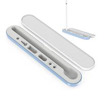Carrying Case Compatible for Apple 1st/2nd Generation, Hard PC Shell Storage Box, Compact Holder (White + Light Blue)