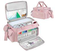 Carrying Case Compatible with Cricut Joy Xtra,Protable Travel Storage Bag with Removable Dividers Fits for Cricut Joy Xtra Accessories and Supplies,Pink