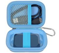 Carrying Case Compatible with Crucial X10/ X9 Pro 4TB/ 2TB/ 1TB Portable SSD, External Solid State Drive Hard Storage Holder Bag Fits for USB-C Cable (Box Only) (Sea Blue)