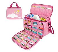 Carrying Case Compatible with Little Tikes Story Dream Machine Books and Headphones,Projector Story Books Storage Bag for Little Tikes Storybooks and Character,with Handle and Shoulder Strap (Pink)