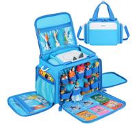 Carrying Case Compatible with Toniebox 2/1 Audio Player Starter Set,Travel Storage Bag Fits for Headphones,Tonie Figures and Accessories,Gift for Kids,Bag Only,Blue