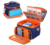 Carrying Case Compatible with Toniebox / Toniebox 2 / Yoto Player Audio Player & Accessories, Card Holder Hold Up to 30 Cards, Portable Bag for Travel and Home Storage (Blue)