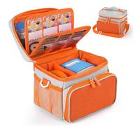 Carrying Case Compatible with Yoto Player (3rd Generation) with Card Holder for 30 Cards,Travel Storage Bag with Adjustable Shoulder Strap for Bluetooth Audio Speaker & Headphone Accessories (Grey)