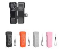 Carrying Case for DJI Pocket 4 Camera Body Magnetic Filter Storage Case Flip Open Cover Drop Resistant Scratch Dust Proof with Wrist Strap (Short Orange)
