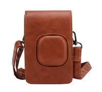 Carrying Case for Fujifilm Instax Mini LiPlay Instant Camera,Premium PU Leather Portable Bag Cover WithRemovable/Adjustable Strap,Magnetic Closure Protective Bag(Brown)