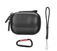 Carrying Case for Insta360 GO 3/GO 3S, PU Hard Shell Lens Cover Protection Small Storage Bag,Mini Travel Portable Bag with Carabiner&Wrist Strap Action Camera Accessories