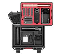 Carrying Case for Insta360 X4, Waterproof Protective Hard Travel Case Organizer for Insta 360 X4 Accessories, Dual Layer, Shockproof, Large Capacity, for Charging Hub, Bullet Time, Metal Cage