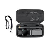 Carrying Case for Insta360 X6 Essentials Bundle Accessories, PU Storage Bag Hard Shell Protective Cover Portable Organizer Waterproof Travel Carry Bag with Shoulder Strap (Black)