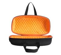 Carrying Case for JBL Xtreme 5 Speaker, Shockproof Protective Hard Shell Travel Case With Foam Padding and Shoulder Strap& Extra Pouch (orange lining)