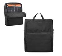 Carrying Case for Solar Panel,Double-Layer Solar Panel Storage - Waterproof Nylon Padded Organizer with Multi Pockets & Shoulder Strap for Home, Outdoor Camping
