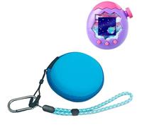 Carrying Case for Tamagotchi Paradise, Mini Storage Bag Portable Organizer Shockproof PU Protective Cover Pouch with Wrist Strap (blue)