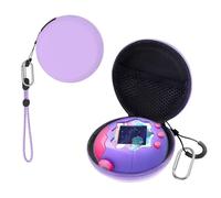 Carrying Case for Tamagotchi Paradise, Travel Storage Bag Portable Organizer Dustproof and Shockproof PU Protective Cover Pouch with Lanyard for Kids - Case Only (Purple)