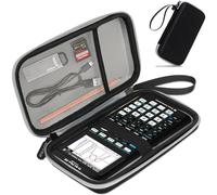 Carrying Case for Texas Instruments TI-84 Plus CE/TI-83 Plus/TI-83 Plus CE/TI-Nspire CX II CAS/TI-Nspire CX II Color Graphing Calculator, Extra Mesh Pocket Fits Charging Cable Charger Manual, Black