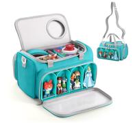 Carrying Case for Toniebox 2 and 1, Storage Bag with Holders for 8 Tonies Figures, Travel Organizer for Headphones and Accessories (Coral Green)